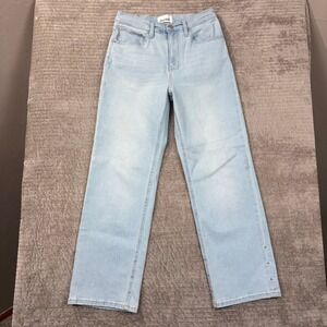 DU/ER Performance Denim High Rise Straight Leg Jeans Light Wash WFGR5013 27x28